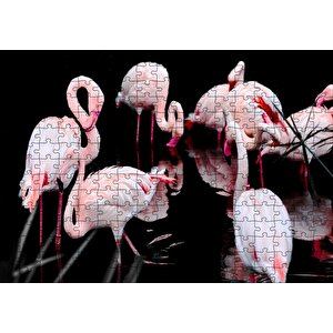 Flamigolar Karanlık Göl Arka Plan Puzzle Yapboz Mdf Ahşap 255 Parça