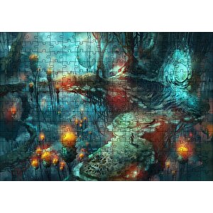 Fantezi Resim Sanatı Doğa Görseli Puzzle Yapboz Mdf Ahşap 255 Parça
