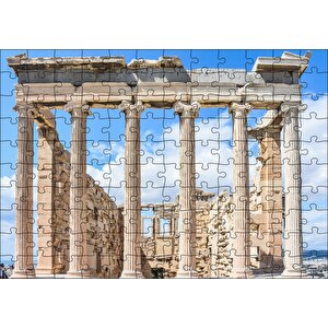 Atina Yunanistan Akropolis Kalıntıları Puzzle Yapboz Mdf Ahşap 120 Parça