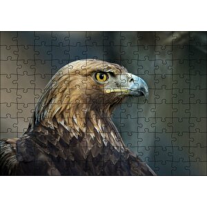 Keskin Bakışlı Kartal Yakın Profil Puzzle Yapboz Mdf Ahşap 120 Parça