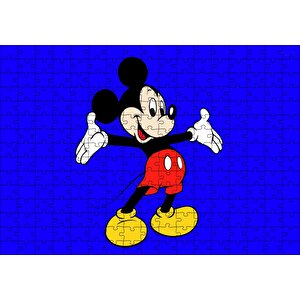 Disney Mickey Mouse, Mavi Görsel Puzzle Yapboz Mdf Ahşap 255 Parça