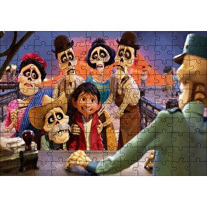 Coco Karakterler Bir Arada Puzzle Yapboz Mdf Ahşap 120 Parça