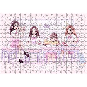 Cakapuzzle Black Pink Pop Grubu Üyeleri Çocuksu Çizim Puzzle Yapboz Mdf Ahşap