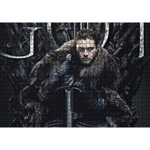 Game Of Thrones Jon Snow Tahtta Puzzle Yapboz Mdf Ahşap 1000 Parça