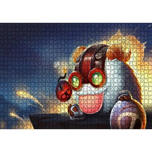 League Of Legends Ziggs Puzzle Yapboz Mdf Ahşap 1000 Parça