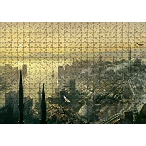 Assassin İstanbul Görseli Puzzle Yapboz Mdf Ahşap 500 Parça