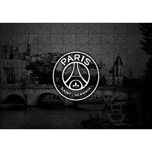 Paris Saint Germain Logosu Paris Arka Plan Puzzle Yapboz Mdf Ahşap 120 Parça