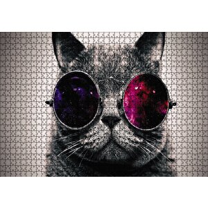 Evren Görselli Kedi Puzzle Yapboz Mdf Ahşap 1000 Parça