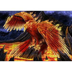 Fantezi Hayvanlar Anka Kuşu Sanatsal Görsel Puzzle Yapboz Mdf Ahşap 500 Parça