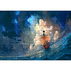 Bin Güneşli Tek Parça Manga Puzzle Yapboz Mdf Ahşap 120 Parça
