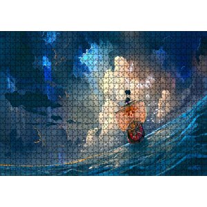 Bin Güneşli Tek Parça Manga Puzzle Yapboz Mdf Ahşap 1000 Parça