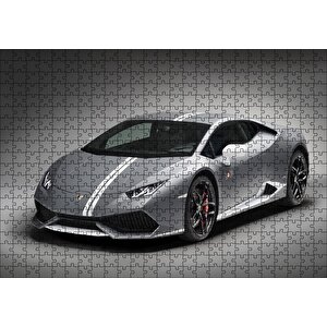 Lamborghini Huracan Lp 610 Gri Puzzle Yapboz Mdf Ahşap 500 Parça