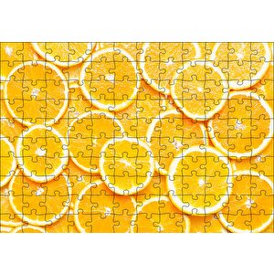 Dilim Portakallar Puzzle Yapboz Mdf Ahşap 120 Parça