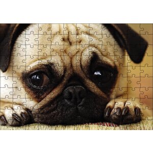 Pug Cinsi Köpek Puzzle Yapboz Mdf Ahşap 120 Parça