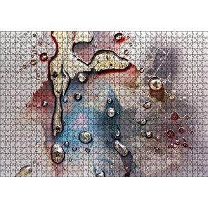 Cakapuzzle Parlak Zeminde Civalı Mürekkep Lekesi Desen Puzzle Yapboz Mdf Ahşap