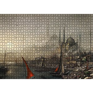 Osmanlıda İstanbul Görseli Puzzle Yapboz Mdf Ahşap 1000 Parça