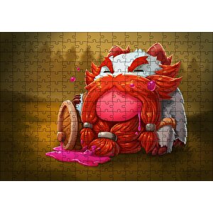 Gragas Oyunu Kahramanı Animasyon Görseli Puzzle Yapboz Mdf Ahşap 255 Parça