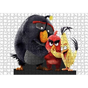 Angry Birds Karekterler Görseli Puzzle Yapboz Mdf Ahşap 500 Parça