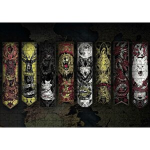 Game Of Thrones Televizyon Dizisi Görseli Puzzle Yapboz Mdf Ahşap 255 Parça