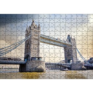 Londra Tower Bridge Köprüsü Puzzle Yapboz Mdf Ahşap 255 Parça