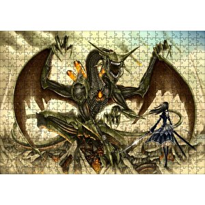 Anime Kızları Anime Gia Puzzle Yapboz Mdf Ahşap 500 Parça