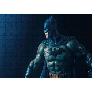 Batman Yan Profil Karanlık Arka Plan Puzzle Yapboz Mdf Ahşap 255 Parça