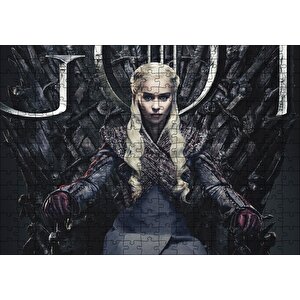 Game Of Thrones Daenerys Targaryen Tahtta Puzzle Yapboz Mdf Ahşap 255 Parça