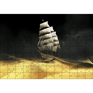 Çöl Kum Filmler Sanat Eseri Yelkenli Gemi Puzzle Yapboz Mdf Ahşap 120 Parça