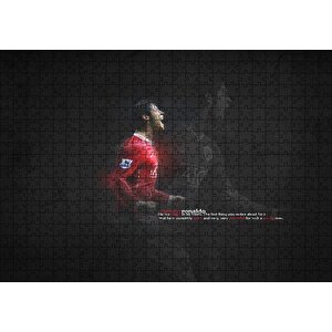 Cristiano Ronaldo Şeffaf Yansıma Arka Plan Puzzle Yapboz Mdf Ahşap 500 Parça