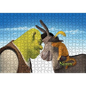 Shrek, Sonsuza Kadar Shrek, Eşek (shrek), Puzzle Yapboz Mdf Ahşap 500 Parça