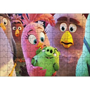 Angry Birds Aile Görseli Puzzle Yapboz Mdf Ahşap 120 Parça