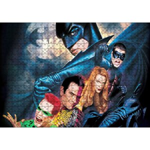 Batman Forever Karakterler Puzzle Yapboz Mdf Ahşap 500 Parça