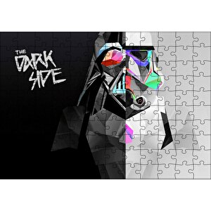 Stormtrooper Ve Karanlık Yüzü Puzzle Yapboz Mdf Ahşap 120 Parça