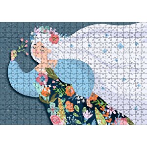 Uluslararası Kadınlar Günü Görseli Çizim Puzzle Yapboz Mdf Ahşap 500 Parça