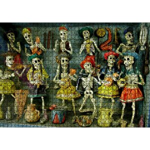 İskeletler Müzik Gurubu Puzzle Yapboz Mdf Ahşap 1000 Parça