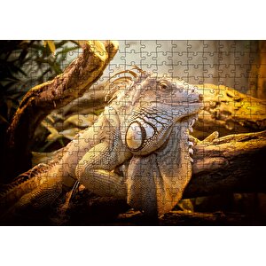 Cakapuzzle Kütükler Arasındaki Efsanevi Kertenkele Puzzle Yapboz Mdf Ahşap
