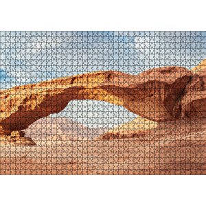 Çölde Kayaların Oluşturduğu Doğal Geçit Puzzle Yapboz Mdf Ahşap 1000 Parça