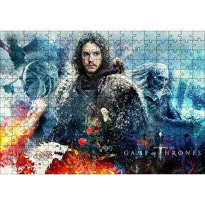 Game Of Thrones Karakterleri Kompozisyon Puzzle Yapboz Mdf Ahşap 255 Parça