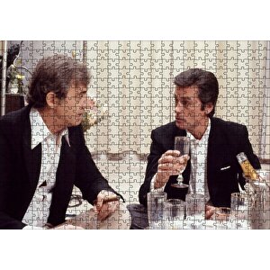 Jean Paul Belmondo Ve Alain Delon Puzzle Yapboz Mdf Ahşap 500 Parça
