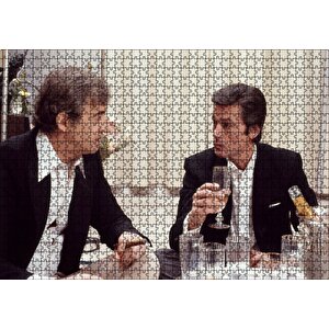 Jean Paul Belmondo Ve Alain Delon Puzzle Yapboz Mdf Ahşap 1000 Parça