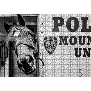 New York Polis Departmanı'nın Emektar Üyesi Puzzle Yapboz Mdf Ahşap 1000 Parça