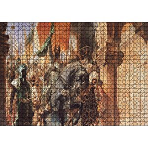 Osmanlı Padişahı Fatih Sultan Mehmet Feti Görseli Puzzle Yapboz Mdf Ahşap 1000 Parça