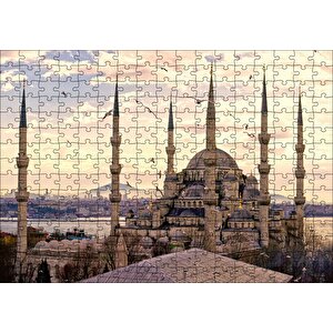 İstanbul Sultan Ahmet Camii Görseli Puzzle Yapboz Mdf Ahşap 255 Parça