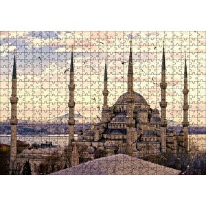İstanbul Sultan Ahmet Camii Görseli Puzzle Yapboz Mdf Ahşap 500 Parça