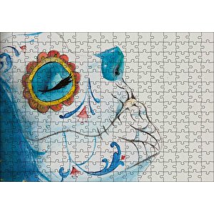 Ölülerin Günü Boyalı Yüz Puzzle Yapboz Mdf Ahşap 255 Parça