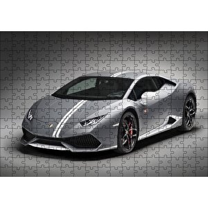 Lamborghini Huracan Lp 610 Gri Puzzle Yapboz Mdf Ahşap 255 Parça