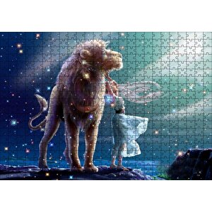 Perisi Ve Aslan Burcu Görseli Puzzle Yapboz Mdf Ahşap 500 Parça