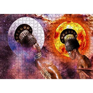 Cakapuzzle Afrikalı Tanrıça Ve Hizmetkarı Puzzle Yapboz Mdf Ahşap