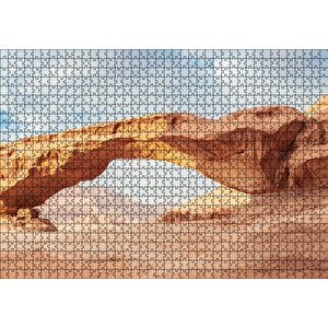 Çölde Kayaların Oluşturduğu Doğal Geçit Puzzle Yapboz Mdf Ahşap 1000 Parça
