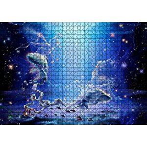 Perisi Ile Yay Ve Balık Burcu Puzzle Yapboz Mdf Ahşap 1000 Parça